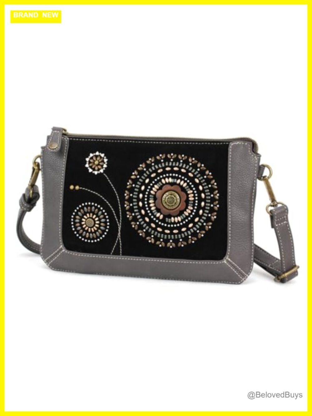 Faux Leather Zip Pouch Crossbody Purse with Adjustable Strap RFID Protected